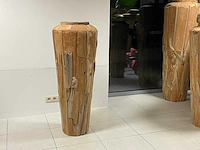 Vaas in teak h120cm - afbeelding 1 van  1
