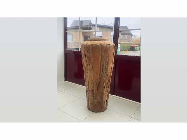 Vaas teak 100cm - afbeelding 1 van  1