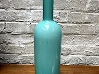 Vaas turquoise glas h:35cm - afbeelding 1 van  1