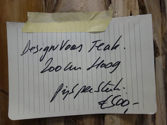 Vaas uit teak - afbeelding 2 van  2