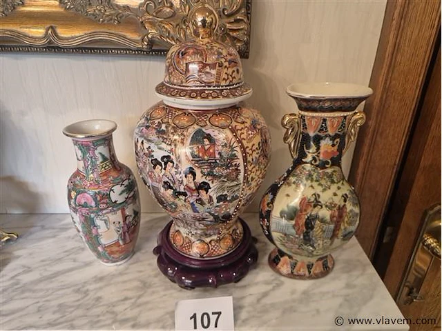 Vaasjes 3 stuks - afbeelding 1 van  3