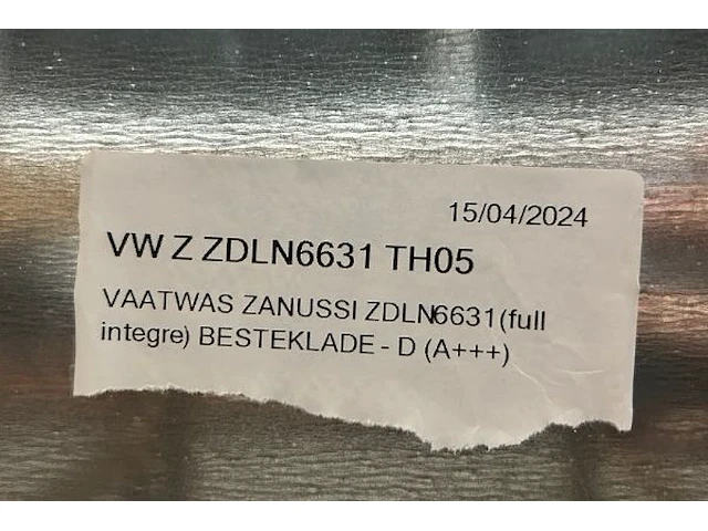 Vaatwas zanussi - afbeelding 7 van  7