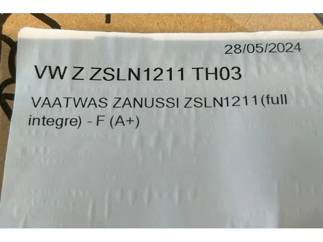 Vaatwasser zanussi - afbeelding 7 van  8
