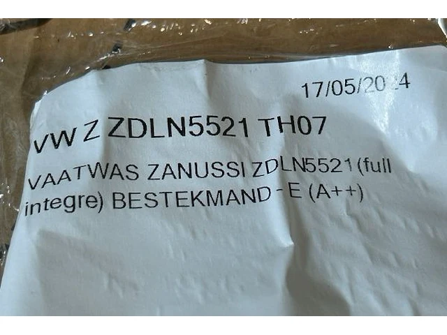 Vaatwasser zanussi - afbeelding 6 van  6