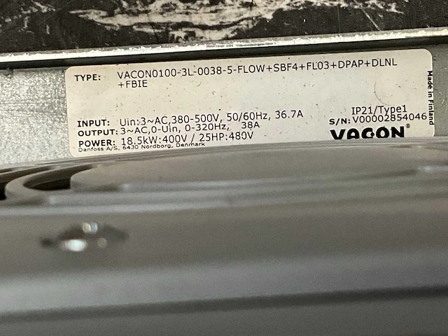 Vacon 0100 frequentieregelaar - afbeelding 5 van  5