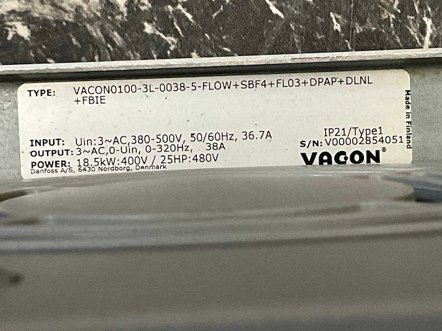 Vacon 0100 frequentieregelaar - afbeelding 6 van  6