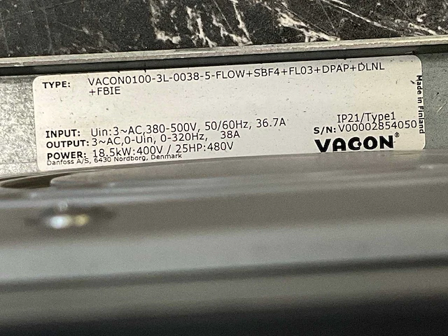 Vacon 0100 frequentieregelaar - afbeelding 5 van  5