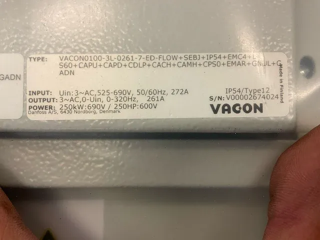 Vacon vacon0100-3l-0261-7-ed-flow frequentieregelaar - afbeelding 5 van  10