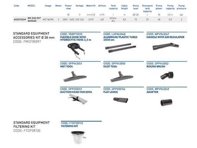 Vacuum cleaner ws 2/62 ext garage - afbeelding 3 van  3