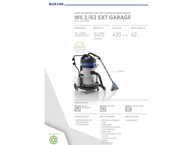 Vacuum cleaner ws 2/62 ext garage - afbeelding 2 van  3