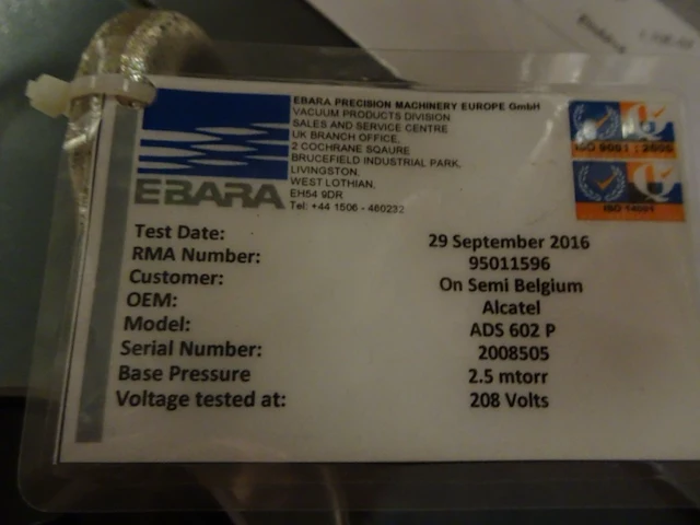 Vacuum pump alcatel - afbeelding 7 van  7