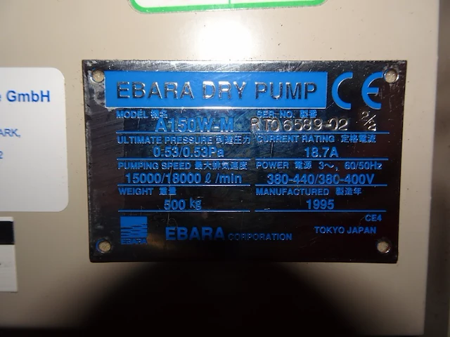 Vacuum pump ebara - afbeelding 6 van  8