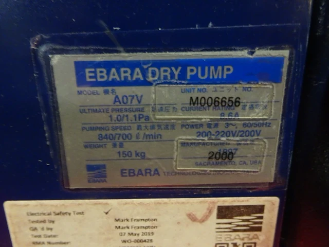 Vacuum pump ebara - afbeelding 5 van  7