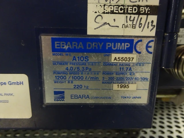Vacuum pump ebara - afbeelding 4 van  5