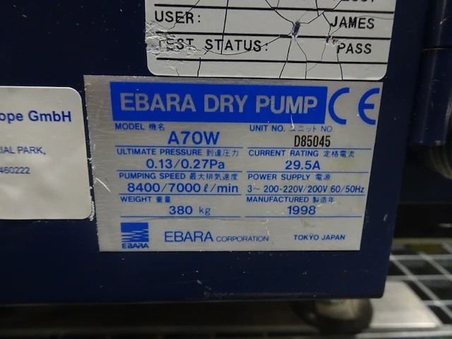 Vacuum pump ebara - afbeelding 4 van  6