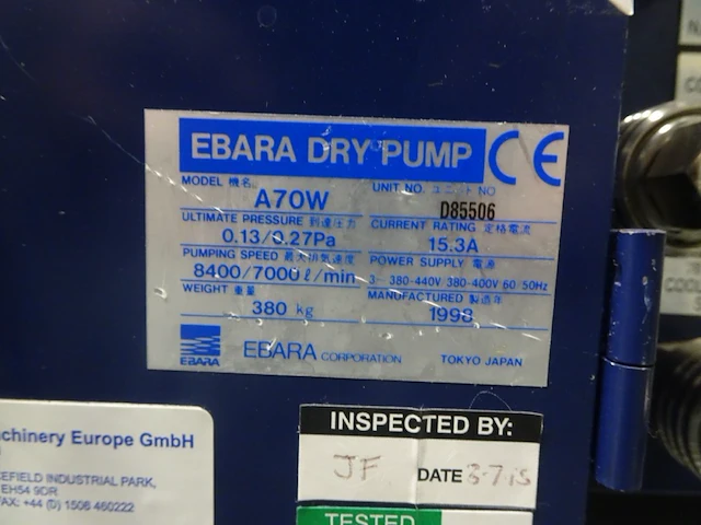 Vacuum pump ebara - afbeelding 3 van  6