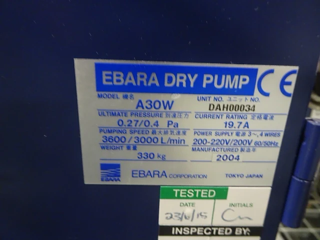 Vacuum pump ebara - afbeelding 3 van  6