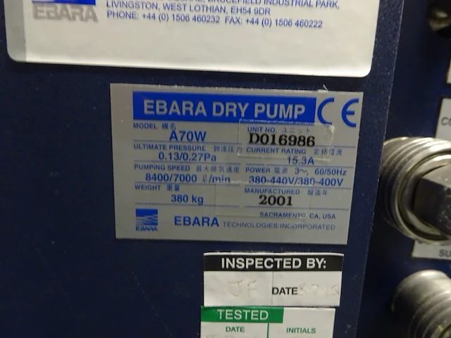 Vacuum pump ebara - afbeelding 4 van  6