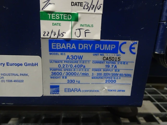 Vacuum pump ebara - afbeelding 4 van  6