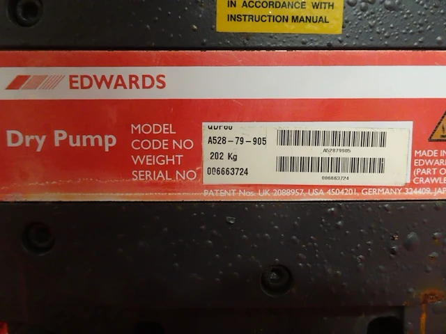 Vacuum pump edwards - afbeelding 2 van  4
