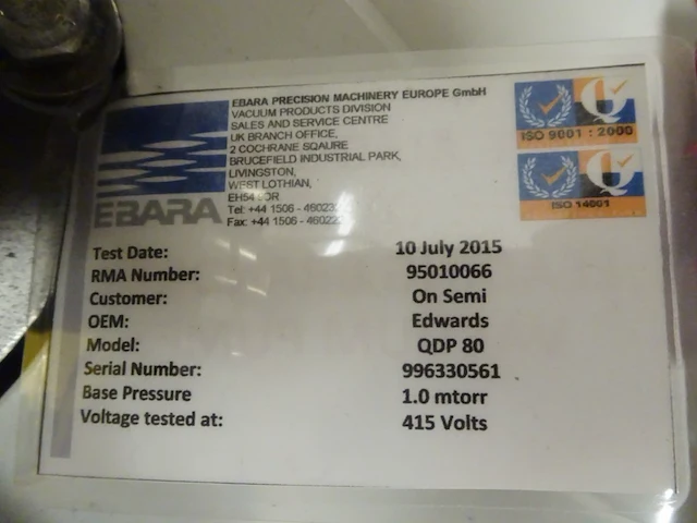 Vacuum pump edwards - afbeelding 6 van  6