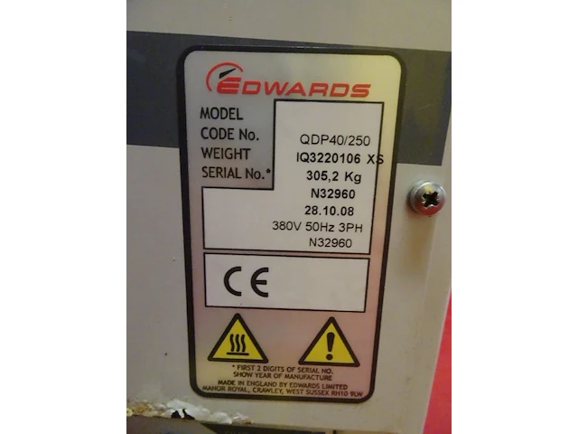 Vacuum pump edwards - afbeelding 2 van  9