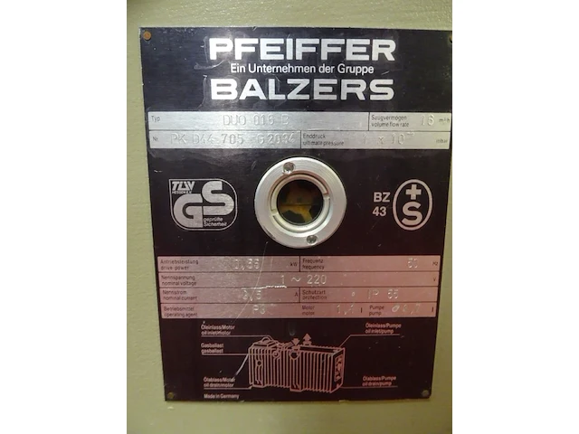 Vacuum pump pfeiffer - afbeelding 5 van  5