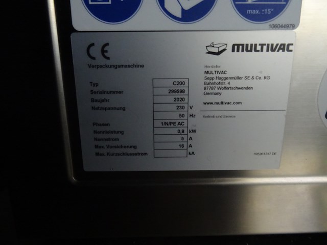 Vacuümverpakkingsmachine multivac - afbeelding 4 van  5