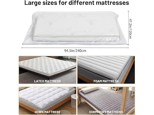 Vacuümzak 120x240 voor matras - afbeelding 3 van  3