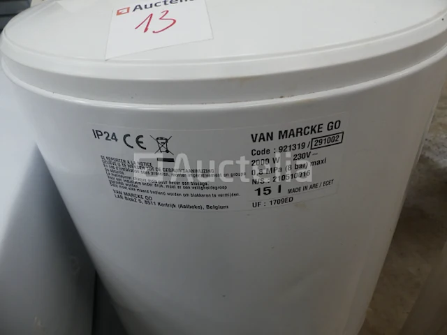 Vaillant atmo mag be/lu 14-0/0xzh wandboiler op gas, 15 liter elektrische boiler warm water van marcke 921319 - afbeelding 1 van  6