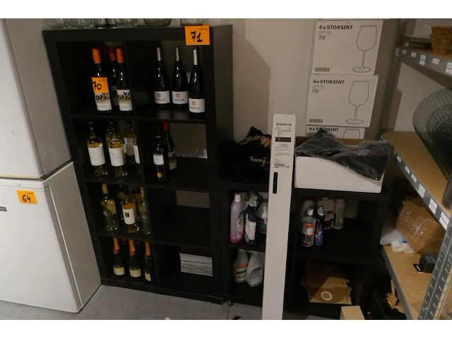 Vakkenkast zwarte kleur - 4 stuks - afbeelding 1 van  3