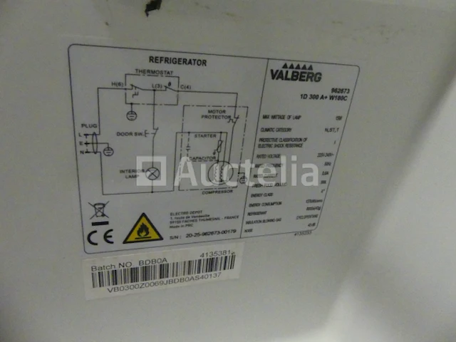 Valberg 1 d 300a+w180c rechtopstaande koelkast - afbeelding 3 van  4
