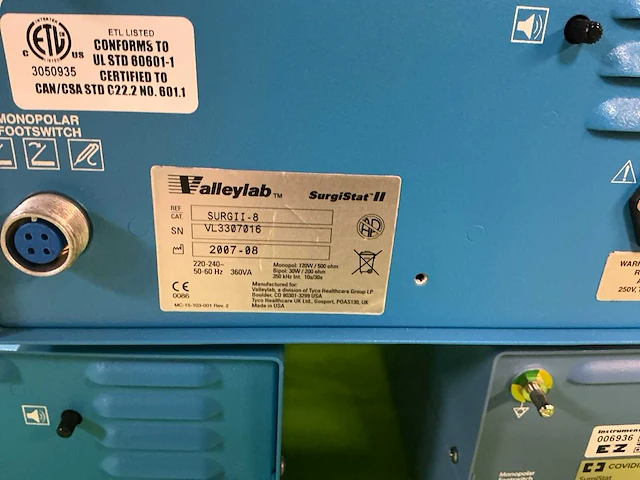 Valleylab surgistat elektrochirurgie-apparaat (3x) - afbeelding 6 van  8
