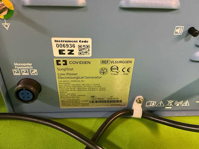 Valleylab surgistat elektrochirurgie-apparaat (3x) - afbeelding 8 van  8
