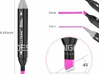 Vallteng 100 kleuren permanente art markers - afbeelding 2 van  3