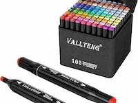 Vallteng 100 kleuren permanente art markers - afbeelding 1 van  5