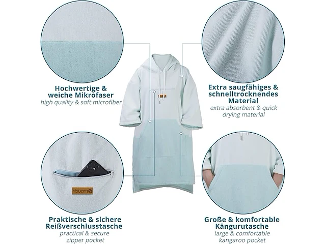 Valuents badponcho voor volwassenen - afbeelding 3 van  3