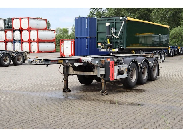 Van hool 20ft /20ft swap adr (ex/ii ex/iii fl ox at) empty weight 3.300kg liftaxle galvanized alcoa - afbeelding 1 van  1