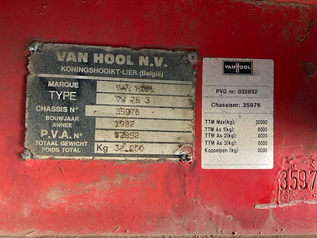 Van hool vh 75 3 oplegger - afbeelding 3 van  12