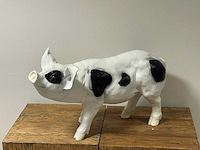 Varken staand h40cm x l65cm wit/zwart - afbeelding 1 van  2