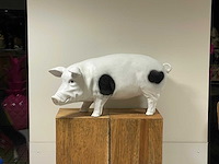 Varken staand h50cm x l100cm wit/zwart - afbeelding 1 van  1