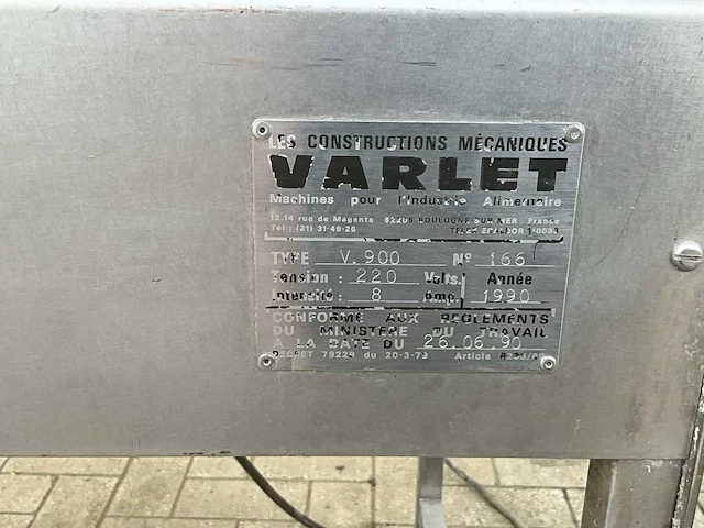 Varlet vleessnijmachine - 1990 - afbeelding 5 van  17