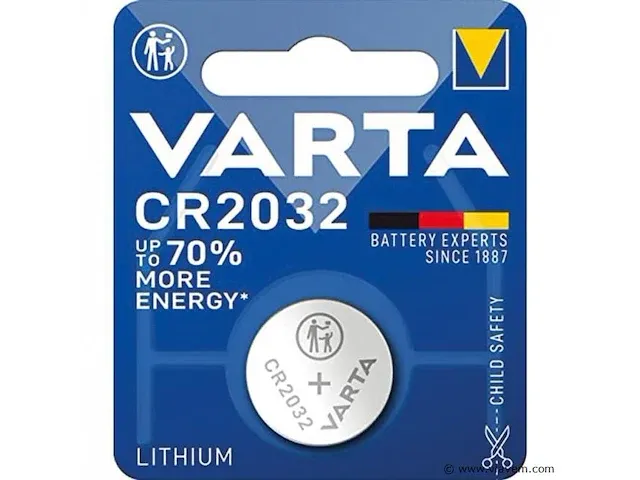 Varta knoopcel cr2032 20 verpakkingen - afbeelding 1 van  1