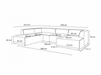 Vaste panoramische bank - gemêleerde stof - afbeelding 10 van  11