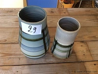 Vazen aardewerk 2stuks - afbeelding 1 van  2