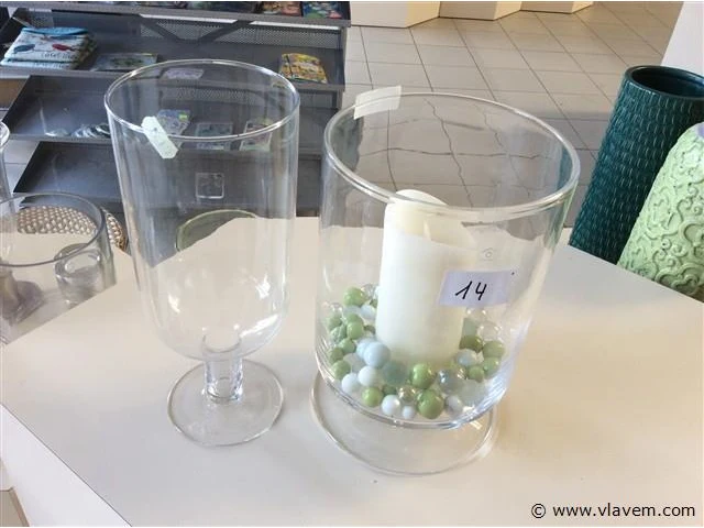Vazen glas 2stuks - afbeelding 1 van  2