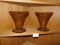 Vazen in amber glas - afbeelding 1 van  1