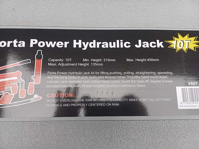 Vdt profi 4t porta power hydraulic jack - afbeelding 2 van  2