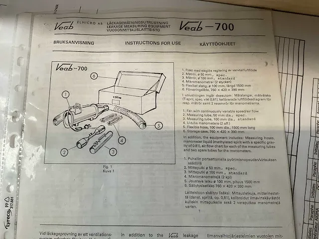 Veab 700 lekkage meetapparaat - afbeelding 5 van  6