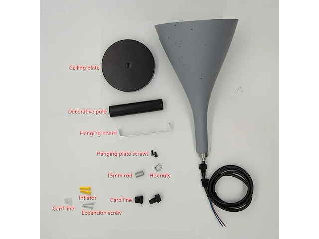 Vecys hanglamp e27 trechter kroonluchter - afbeelding 4 van  5